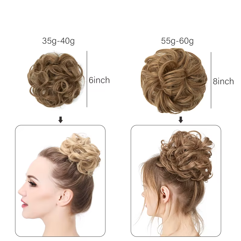 Messy-Curly Hair Bun